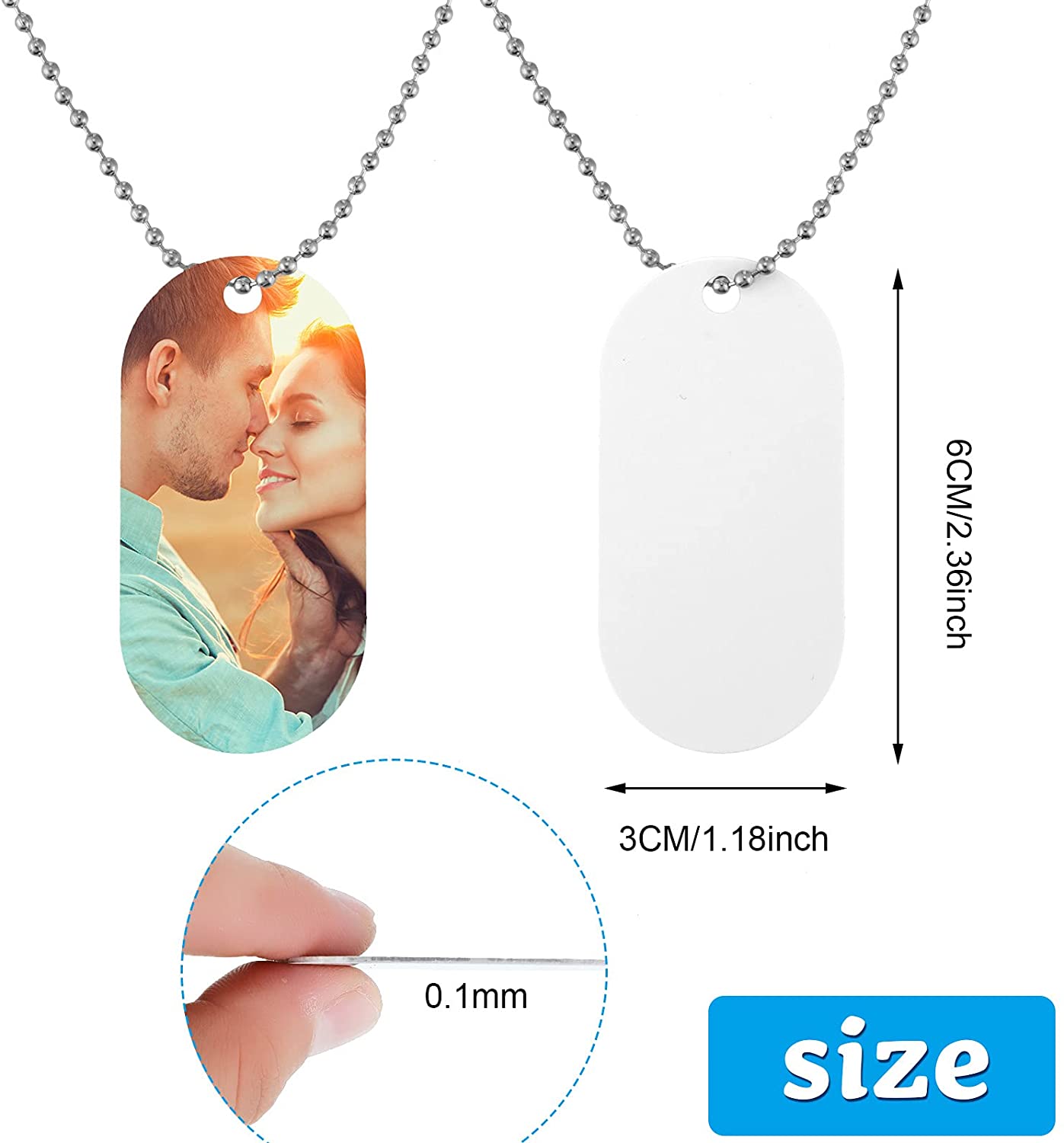 Personalized Dog Tag with Chain